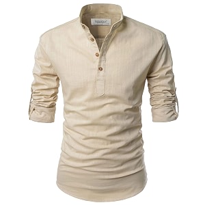 Cotton 4 Button Kurta For Men