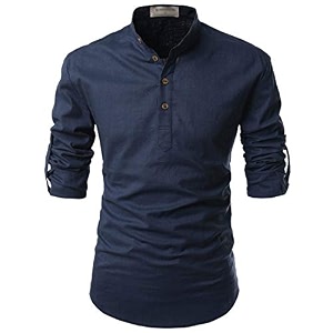 Cotton 4 Button Kurta For Men