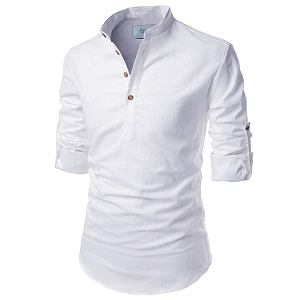 Cotton 4 Button Kurta For Men