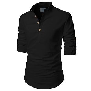 Cotton 4 Button Kurta For Men