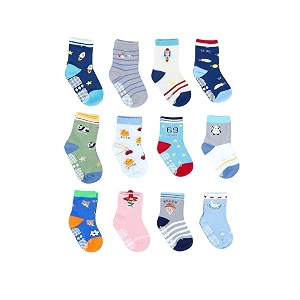 cotton anti slip grip dotted socks for kids amp babies boys amp girls assortedrandom designs