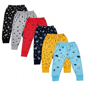 cotton baby boys39 pyjamas printed boys and girls cotton pajama pants unisex baby pajamas kids baby track pant pack of 6 multicolour