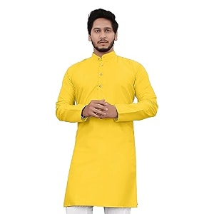 Cotton Blend Full Sleeve Long Plain Kurta