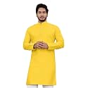 Cotton Blend Full Sleeve Long Plain Kurta