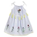Cotton Blend Kids Halter Neck A-Line Dress