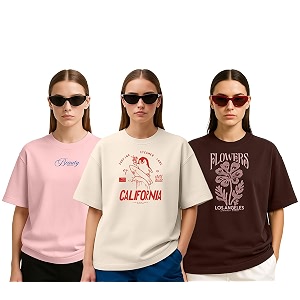 Cotton Blend Oversized Baggy Fit Drop Shoulder
