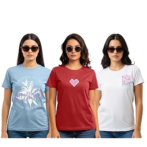 Cotton Blend Regular Fit Round Neck Graphic