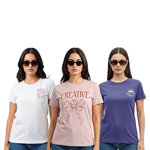 Cotton Blend Regular Fit Round Neck Graphic