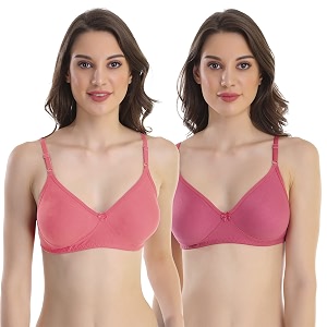 Cotton Blend Seamless Bra for Womens