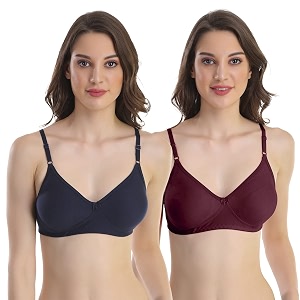 Cotton Blend Seamless Bra for Womens