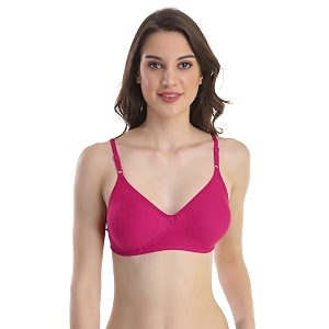 Cotton Blend Seamless Bra for Womens
