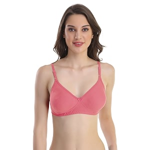 Cotton Blend Seamless Bra for Womens