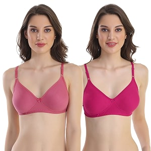 Cotton Blend Seamless Bra for Womens
