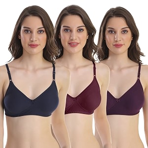 Cotton Blend Seamless Bra for Womens