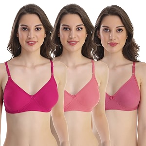 Cotton Blend Seamless Bra for Womens