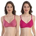 Cotton Blend Seamless Bra for Womens