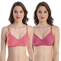Cotton Blend Seamless Bra for Womens