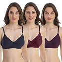 Cotton Blend Seamless Bra for Womens