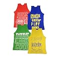 Cotton Boys Vest Multicolored Pack of 4