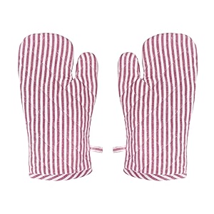 cotton candy - oven gloves heat proof microwave oven gloves for kitchen cooking amp baking - heat resistant thick amp safe protection of hands from hot utensilsoven mitts pack of 2 - stripes red