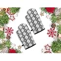 Cotton Candy - Oven Gloves Heat Proof Microwave Oven Gloves for Kitchen Cooking & Baking - Heat Resistant, Thick & Safe, Protection of Hands from Hot Utensils,Oven Mitts (Pack of 2) - Multi (Multi 1)
