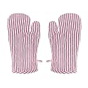 Cotton Candy - Oven Gloves Heat Proof Microwave Oven Gloves for Kitchen Cooking &amp; Baking - Heat Resistant, Thick &amp; Safe, Protection of Hands from Hot Utensils,Oven Mitts (Pack of 2) - Stripes (Red)