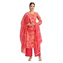 Cotton Culture Peach Chinnon Floral Printed Straight