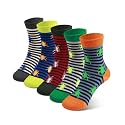COTTON DAY Kids Boys Crew Dress Socks Bright Colorful Pattern Design