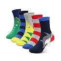 COTTON DAY Kids Boys Crew Dress Socks Bright Colorful Pattern Design