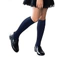 COTTON DAY Kids Girls Unisex School Knee High Socks Black White Navy 3 Pack