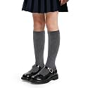 COTTON DAY Kids Girls Unisex School Knee High Socks Black White Navy 3 Pack