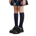 COTTON DAY Kids Girls Unisex School Knee High Socks Black White Navy 3 Pack