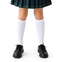 COTTON DAY Kids Girls Unisex School Knee High Socks Black White Navy 3 Pack
