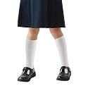 COTTON DAY Kids Girls Unisex School Knee High Socks Black White Navy 3 Pack