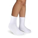 COTTON DAY Kids Girls White Dressy Textured Thin Socks Scallop Top 5 Pack