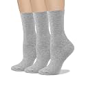 COTTON DAY Women's Soft Combed Cotton Socks Seamless Toe Black White Navy