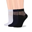 COTTON DAY Womens Fashion Thin Lightweight Half Sheer Tulle Ankle Socks