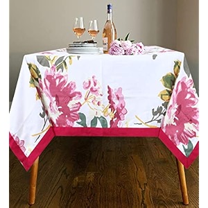 cotton dining table cover 4 seater 60 inches x 40 inches magenta with pipingrectangular pack of 1