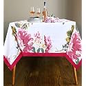 Cotton Dining Table Cover 4 Seater, 60 Inches X 40 Inches, Magenta with Piping(Rectangular) Pack of 1