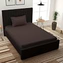 Cotton Feel Satin StripesLining Plain Bedsheet for