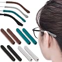 Cotton Glasses Ear Cushion, Anti-Slip Eyeglasses Temple Tips, 4 Pairs Mixed
