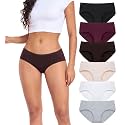 Cotton Hipster Panties for Women Mid Rise Underwear Full Coverage Soft Ladies Underwear Pack