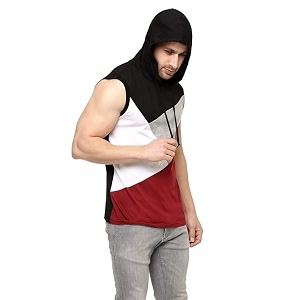Cotton Hoodie Sweatshirt for Men Sleeveless Casual