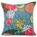 Cotton Kantha Cushion Cover - Hand Stitched