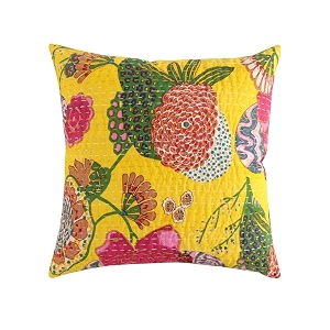 Cotton Kantha Embroidery Cushion Cover 16x16-inches Set