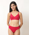 Cotton Plus Bra Panty Set Solid