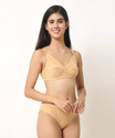 Cotton Plus Bra Panty Set Solid