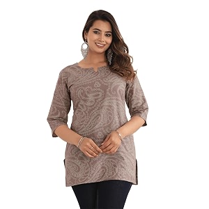 Cotton Printed Short Kurti for Women