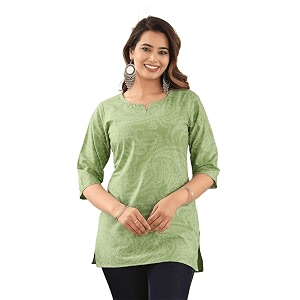 Cotton Printed Short Kurti for Women