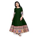 Cotton Silk Long Anarkali Kurta for Girls